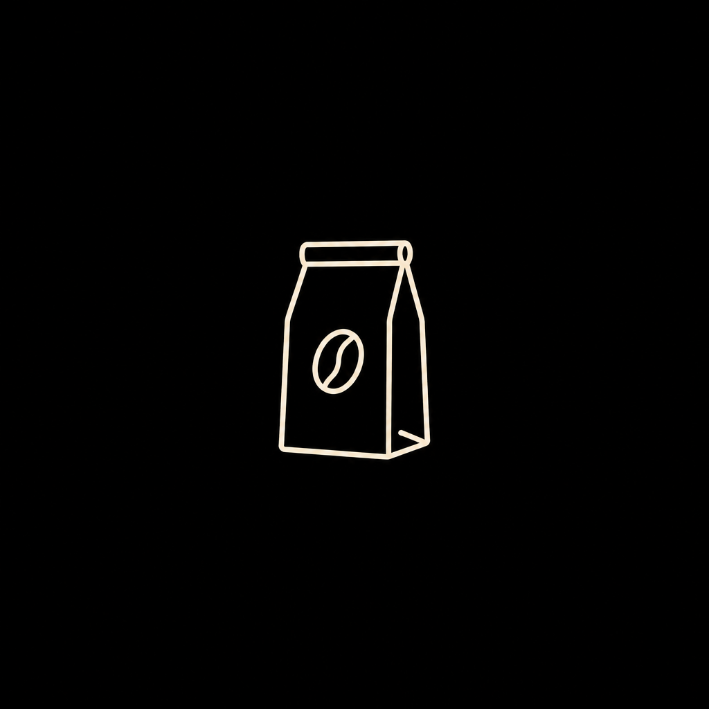 Icono pequeño de bolsa de café